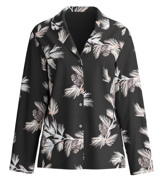 Haut de pyjama chemise femme Glimmer M et M Classic Black