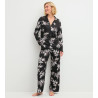 Haut de pyjama chemise femme Glimmer M et M Classic Black