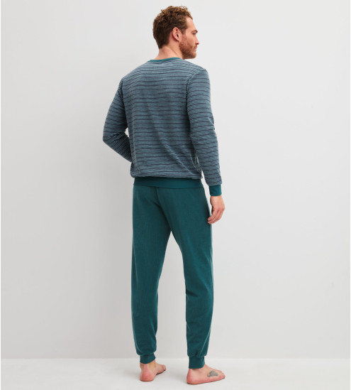 Pyjama en éponge homme Relax Terry Dark Petrol