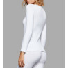 T-shirt manches longues thermo femme blanc
