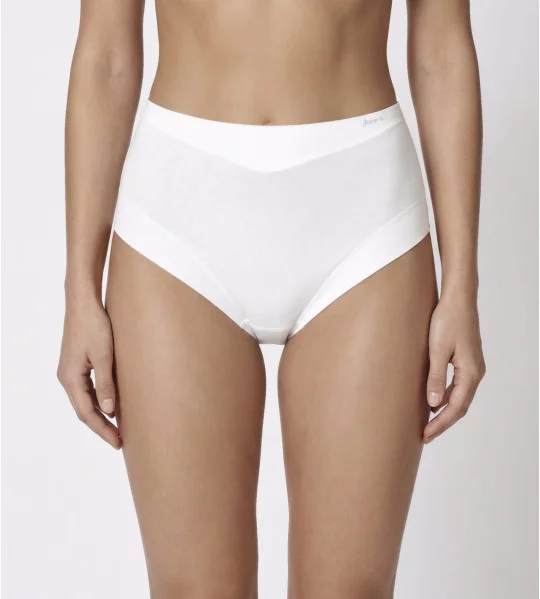 Culotte haute invisible Cotton Band Blanc