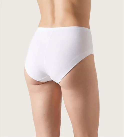 Slip brésilien invisible Cotton Band Blanc
