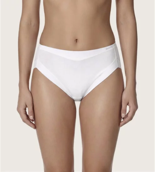 Slip brésilien invisible Cotton Band Blanc