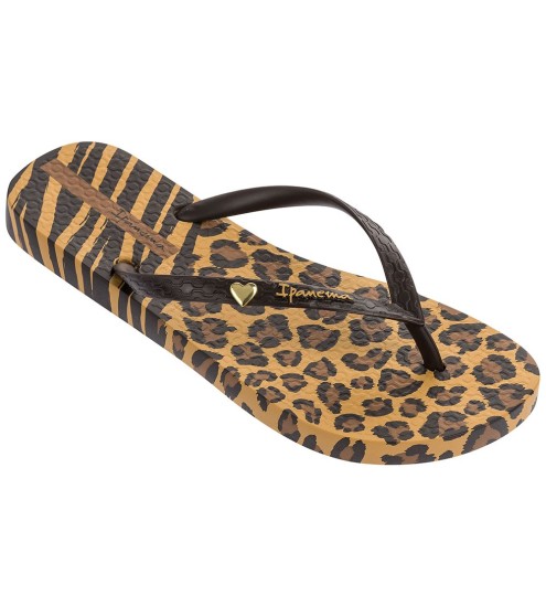 Paar Flip Flops für braune...