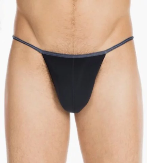 String Plume pour homme NOIR