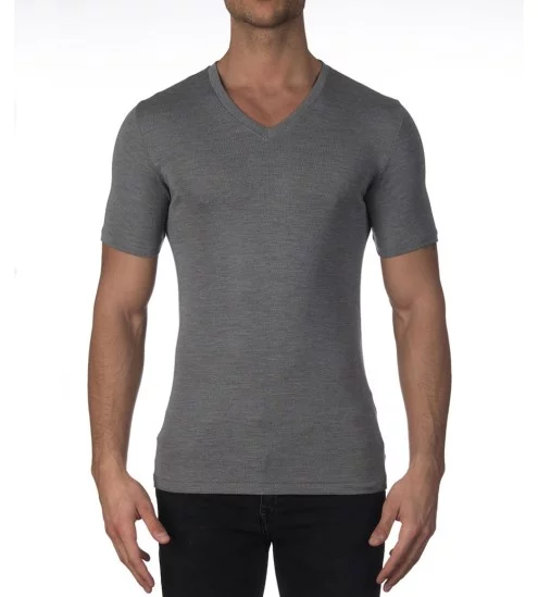 T-shirt en laine et soie...