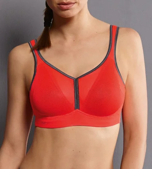 Anthrazit-Korallen-Sport-BH