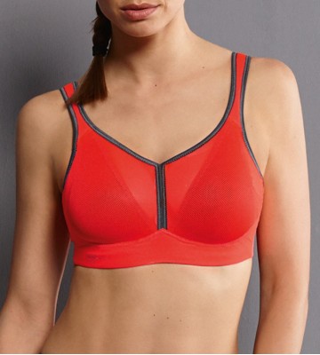 Anthracite Coral Coiled Sports Bra