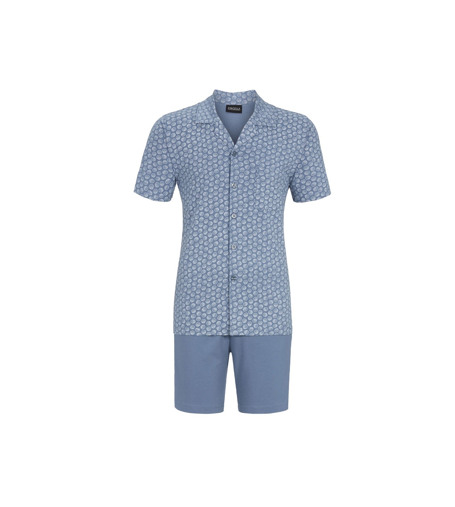 Pyjama court boutonné pour homme BLEU 274 Ringella