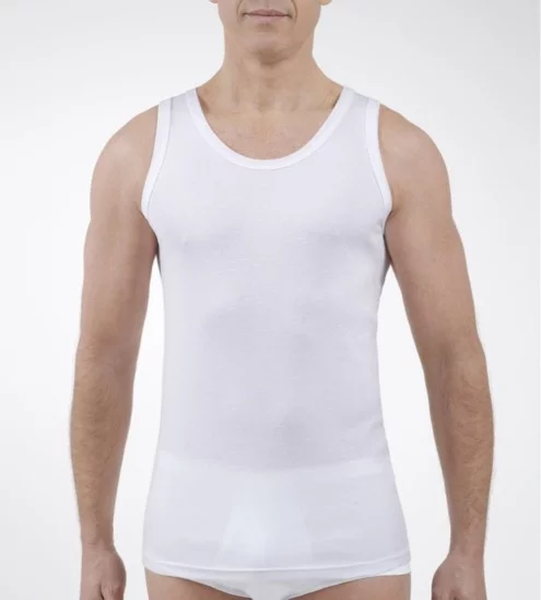 Cotton tank top for white man