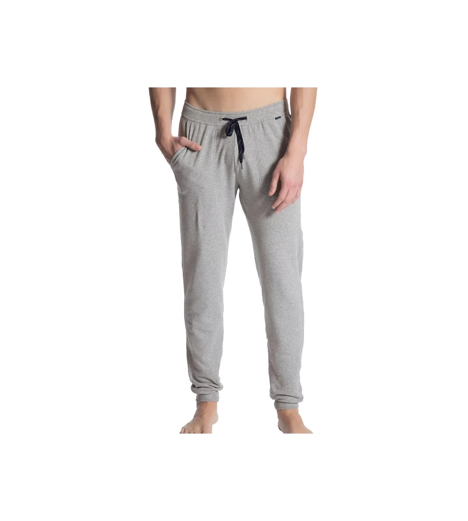 Bas de survêtement homme en coton gris Calida