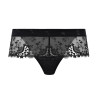 Shorty en satin et tulle brodé Wish NOIR
