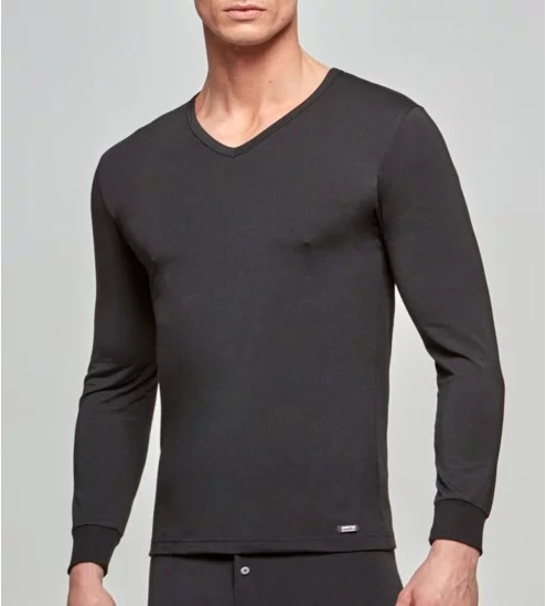 T-shirt ML homme col V...