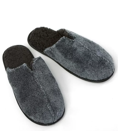 Chaussons chauds homme uni...