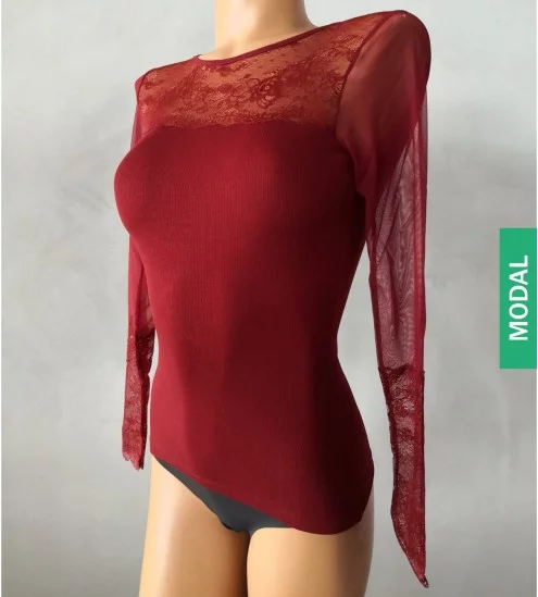 Top en modal, tulle et...