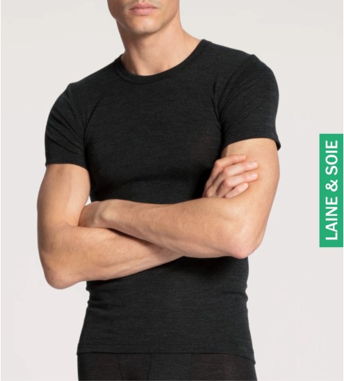 T-Shirt Homme Laine et Soie...