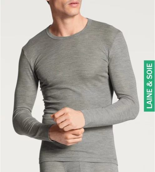 T-Shirt Homme Laine et Soie...