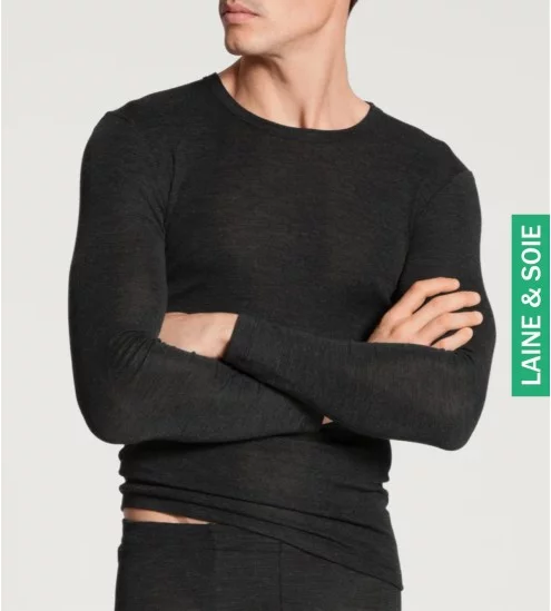 T-Shirt Homme Laine et Soie...