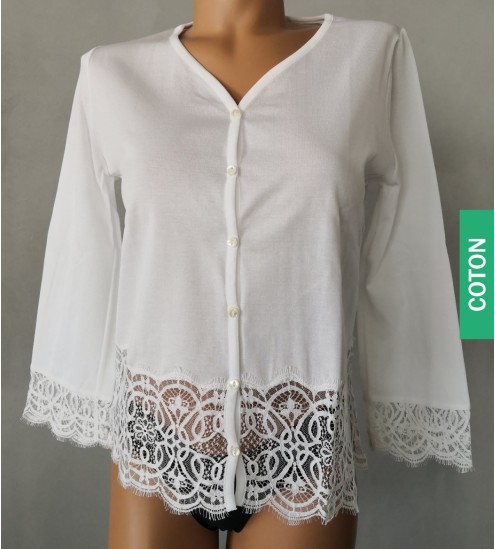 Baumwoll-Strickjacke und...