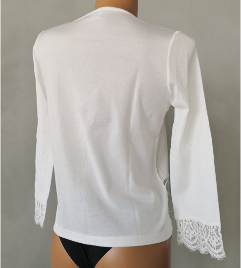 Cardigan coton & dentelle...