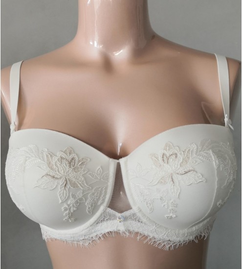 Soutien-gorge bandeau brodé...