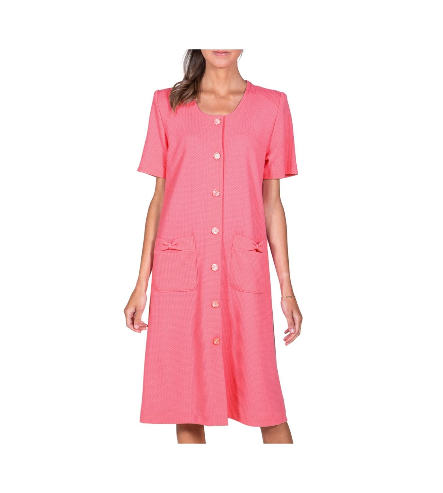 Robe de chambre nid d'abeille Corail EGATEX Lingerie Sipp