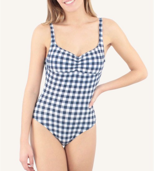 Maillot 1 pièce à carreaux...