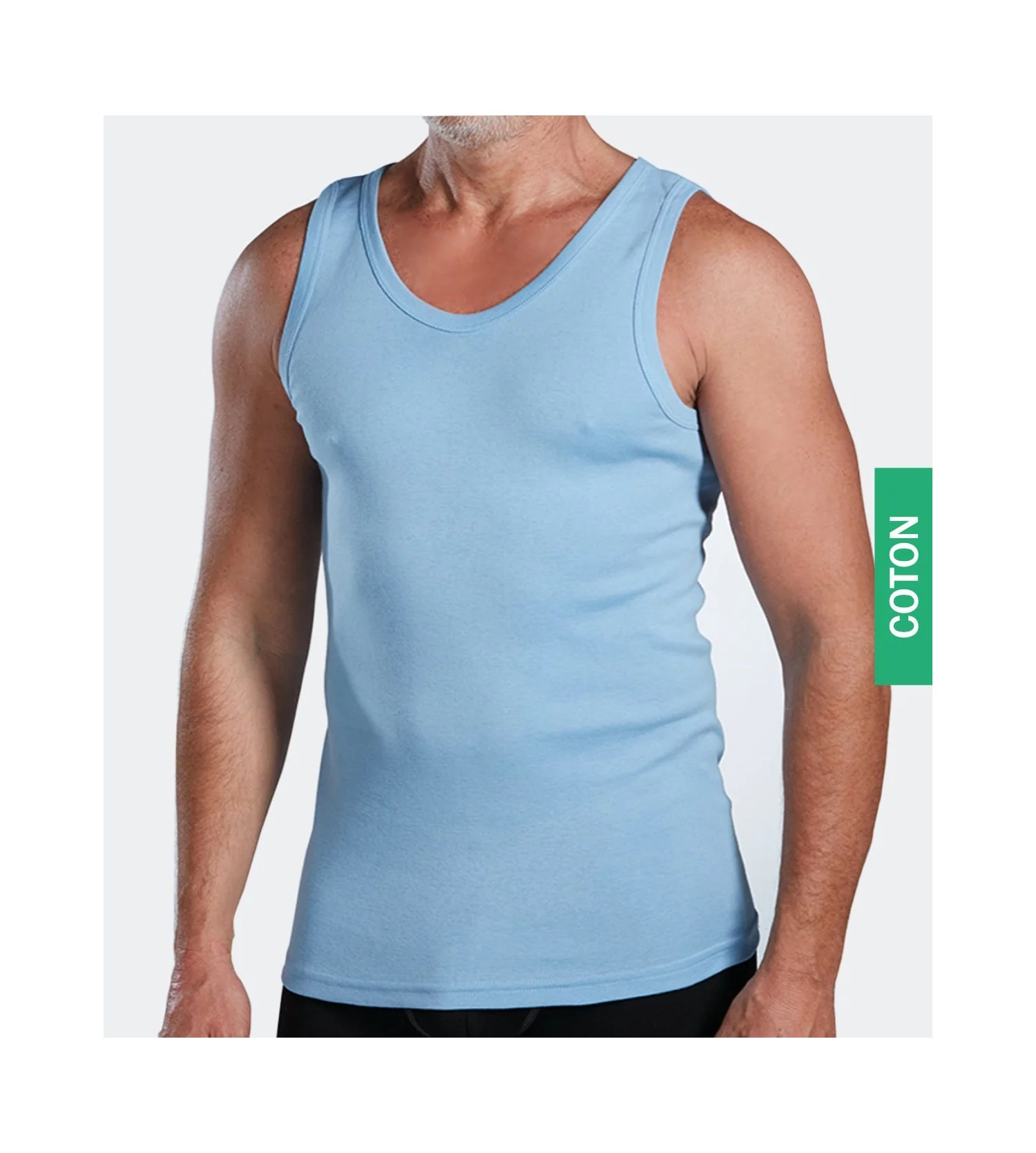 Maillot de corps homme coton peigné