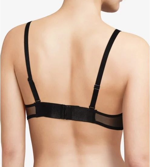Black initial diving bra