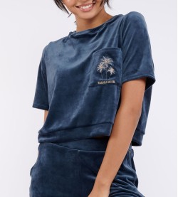 T-shirt en velours Chloe Sealake Glacier HKC84