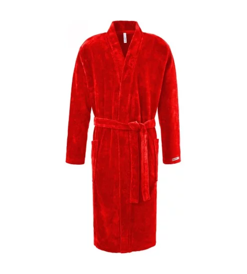Bamboo Rosso Velvet Bathrobe