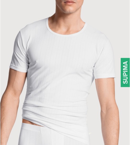Rundhals-T-Shirt mit reinem...