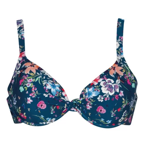 Haut de bikini avec armature fleuri Bleu Denim 26