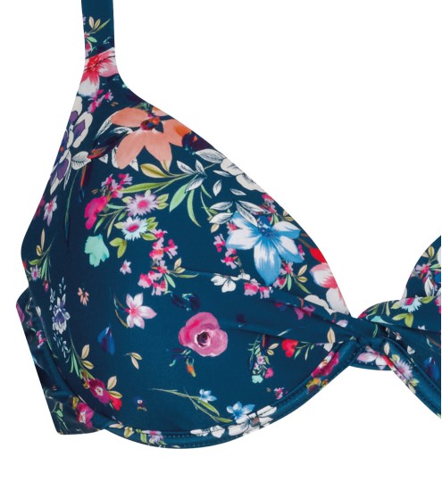 Haut de bikini avec armature fleuri Bleu Denim 26