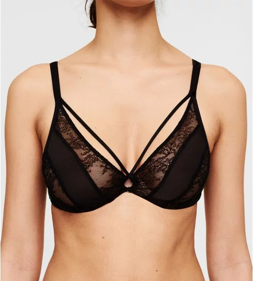 MYSTERY black diving bra