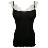 Top en coton Mako et Chantilly 020 NOIR