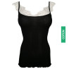 Top en coton Mako et Chantilly 020 NOIR