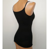 Top en coton Mako et Chantilly 020 NOIR