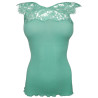 Débardeur coton dentelle Chantilly 930 Menthe
