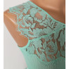 Débardeur coton dentelle Chantilly 930 Menthe