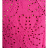 Top en coton broderie de Saint-Gall 674 Fushia
