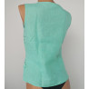 Top sans manches Lin et Macramé 930 Menthe