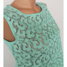 Top sans manches Lin et Macramé 930 Menthe