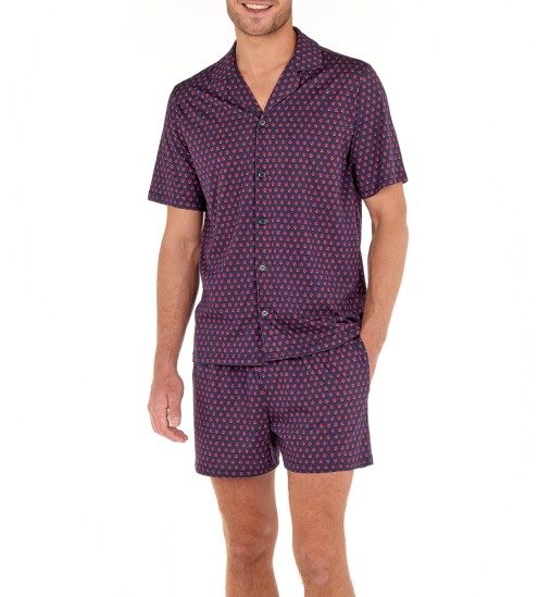 Pyjama court avec chemise Giens I0RA Navy Print
