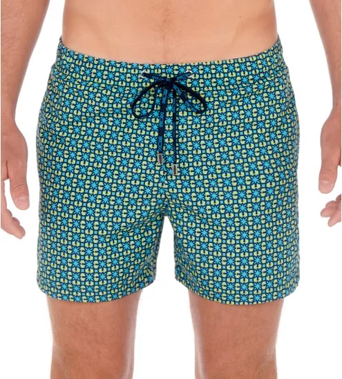 Short de plage Miramar IOPF Turquoise Print