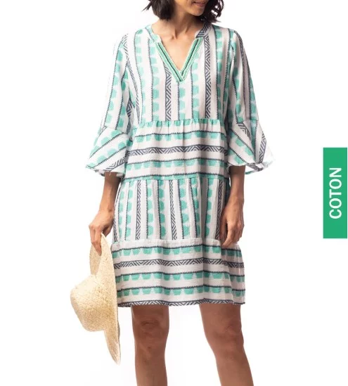 Robe d'été imprimée en...