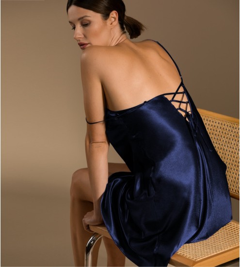 Nuisette en satin Dark Navy 310