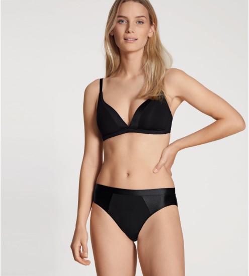 Slip avec bords en satin Cate NOIR 992