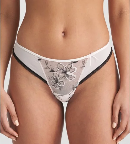 String en tulle brodé Noorah Black & Blush