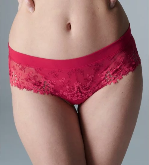 Shorty en satin et tulle brodé Wish 361 Rubis